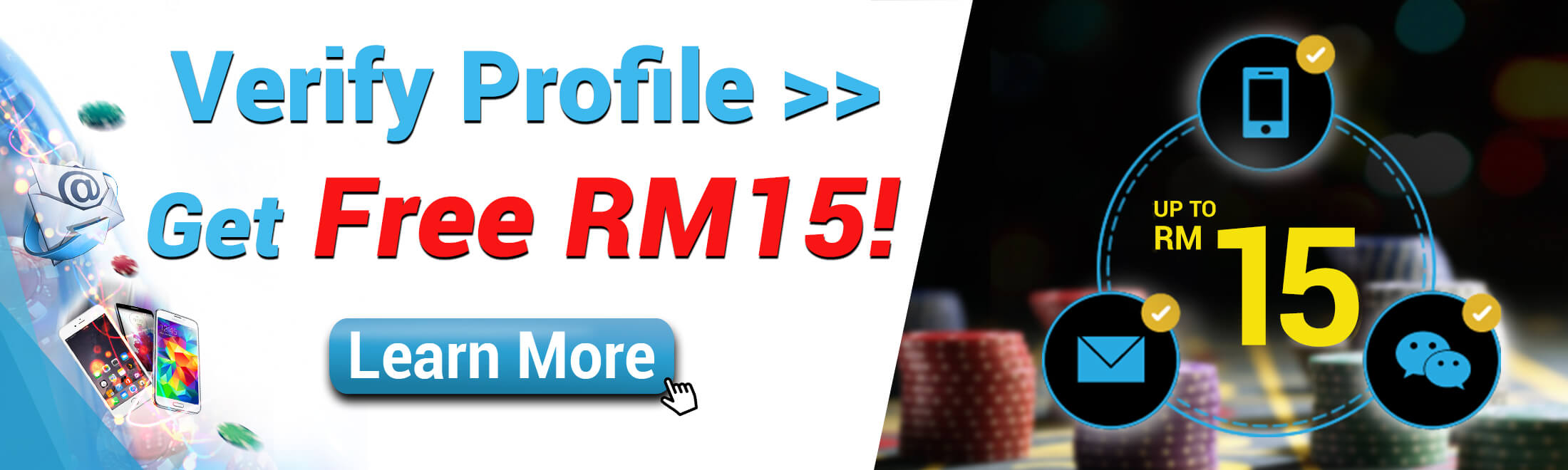 Casino Malaysia Verify and Get RM 15 Now!