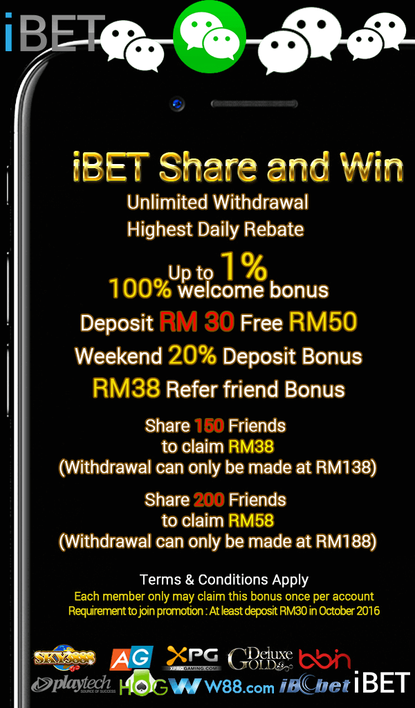 Casino Malaysia Wechat Share Photo Bonus Now