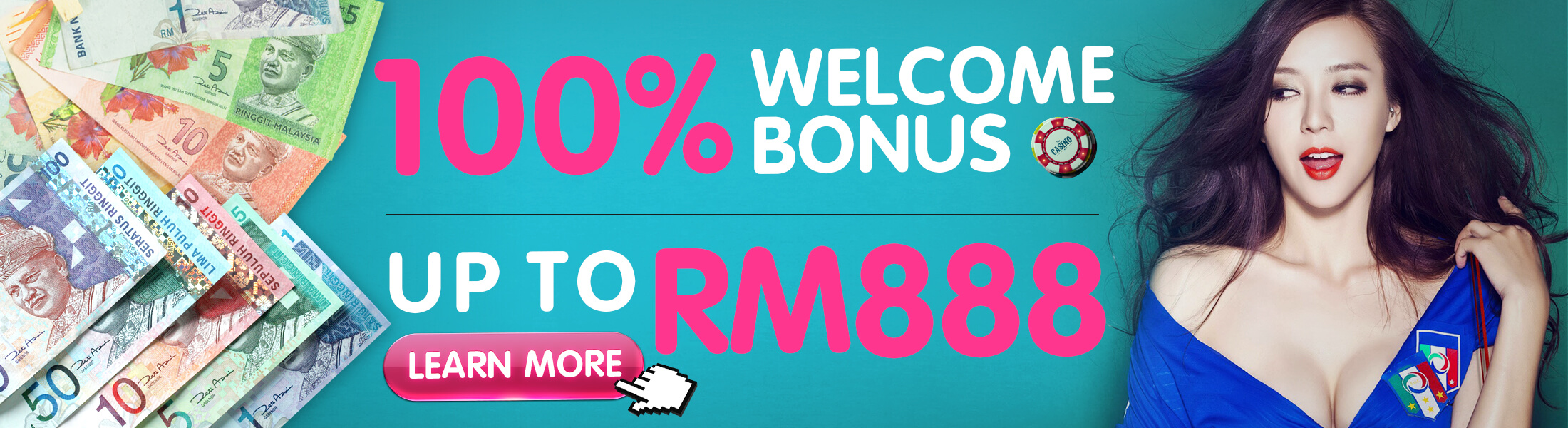 Casino Malaysia Welcome Bonus up to RM888
