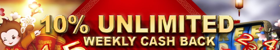 Ggwin Casino 10% Unlimited Weekly Cash Back