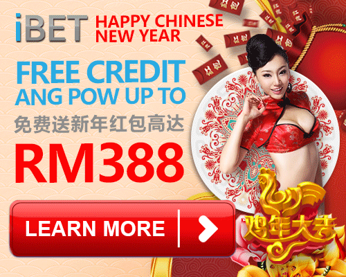iBET Online Casino Malaysia CNY Free Ang Pao Bonus 