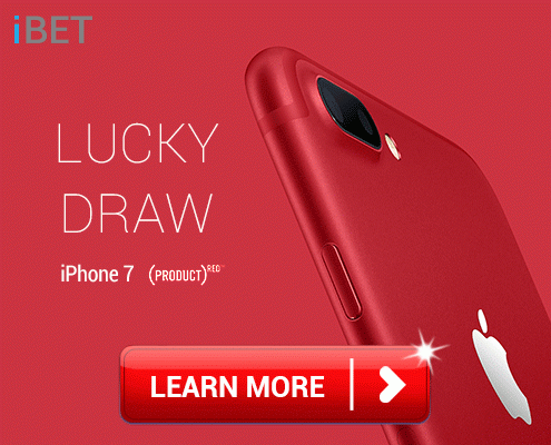 iBET Online Casino Malaysia Lucky Draw Red Iphone7